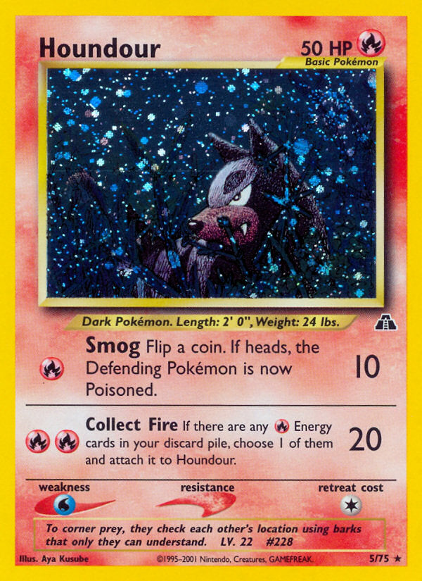 Neo Discovery Holo Houndour #5/75 unlimited
