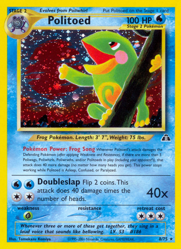 Neo Discovery Holo Politoed #8/75 unlimited