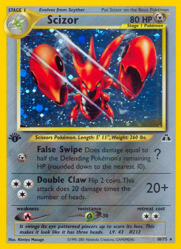 Neo Discovery Holo Scizor #10/75 first edition