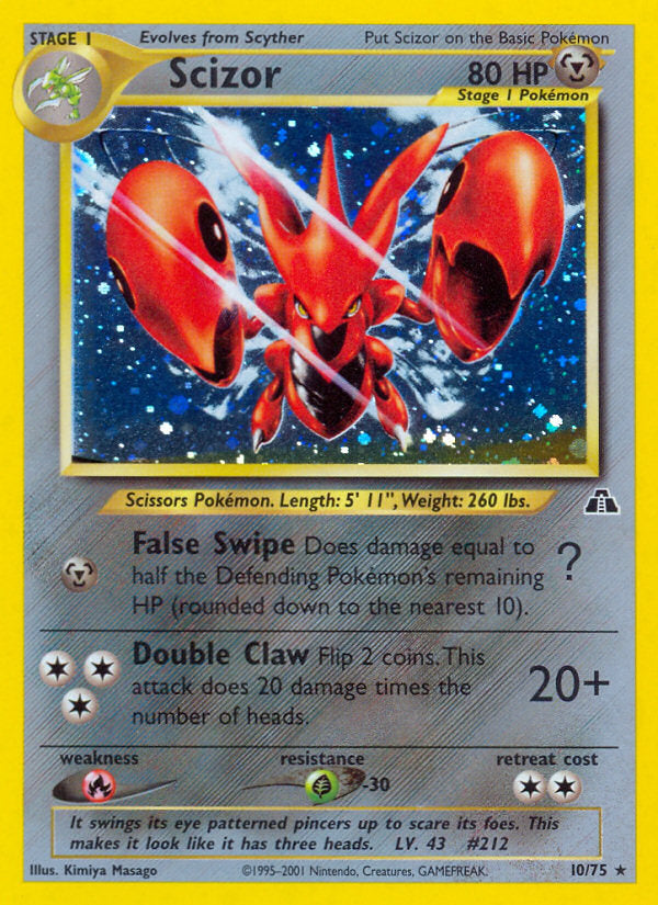 Neo Discovery Holo Scizor #10/75 unlimited
