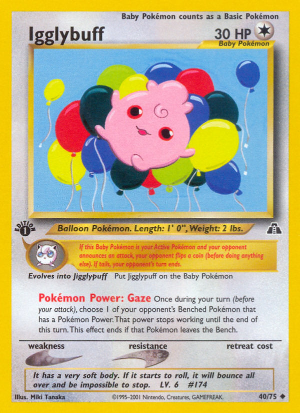 Neo Discovery Igglybuff #40/75 first edition