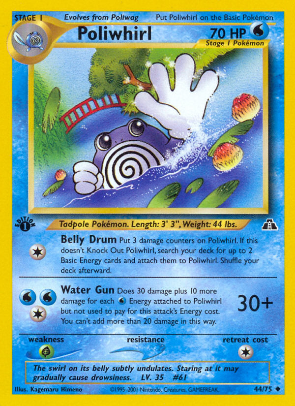 Neo Discovery Poliwhirl #44/75 first edition