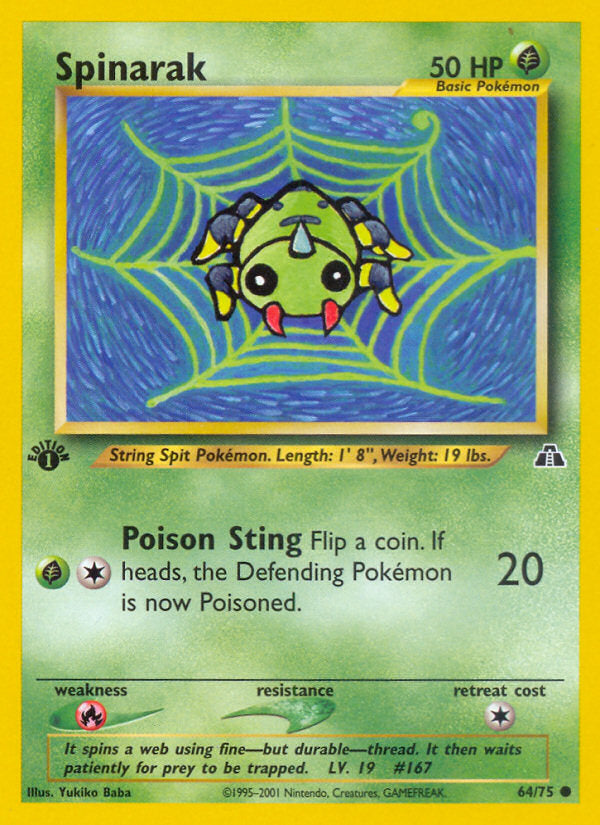 Neo Discovery Spinarak #64/75 first edition
