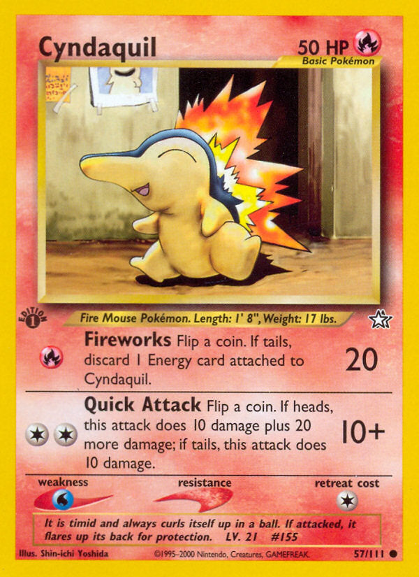 Neo Genesis Cyndaquil #57/111 first edition