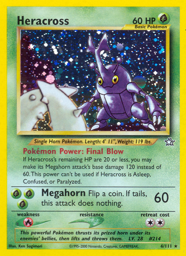 Neo Genesis Holo Heracross #6/111 unlimited