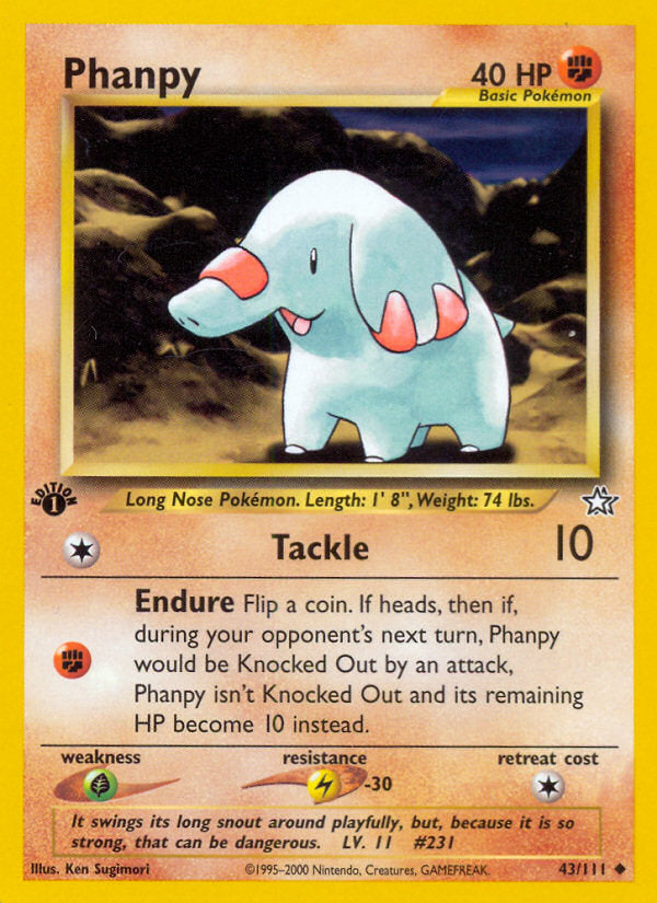 Neo Genesis Phanpy #43/111 first edition