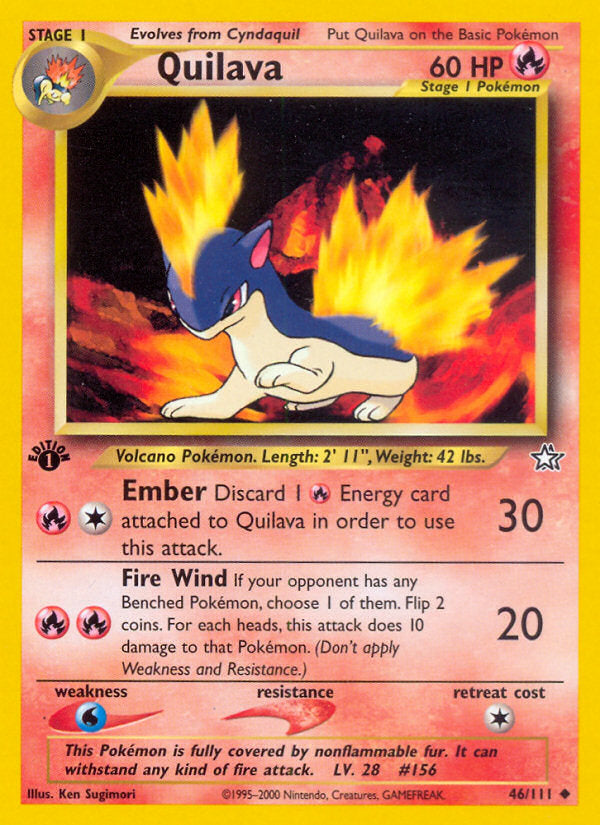 Neo Genesis Quilava #46/111 first edition