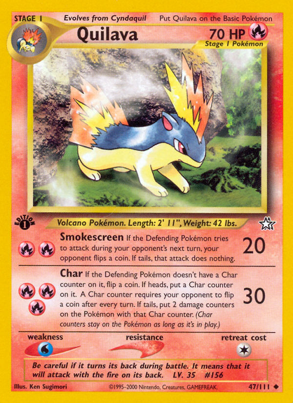Neo Genesis Quilava #47/111 first edition
