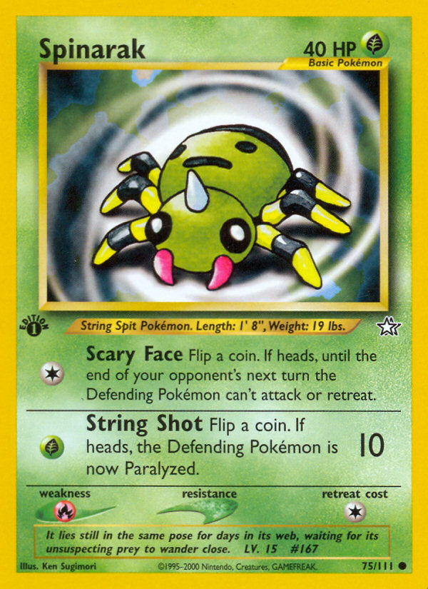 Neo Genesis Spinarak #75/111 first edition