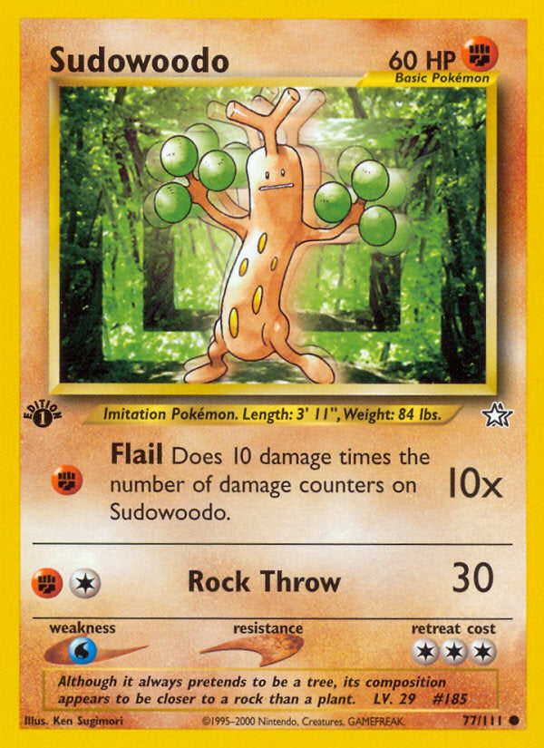 Neo Genesis Sudowoodo #77/111 first edition