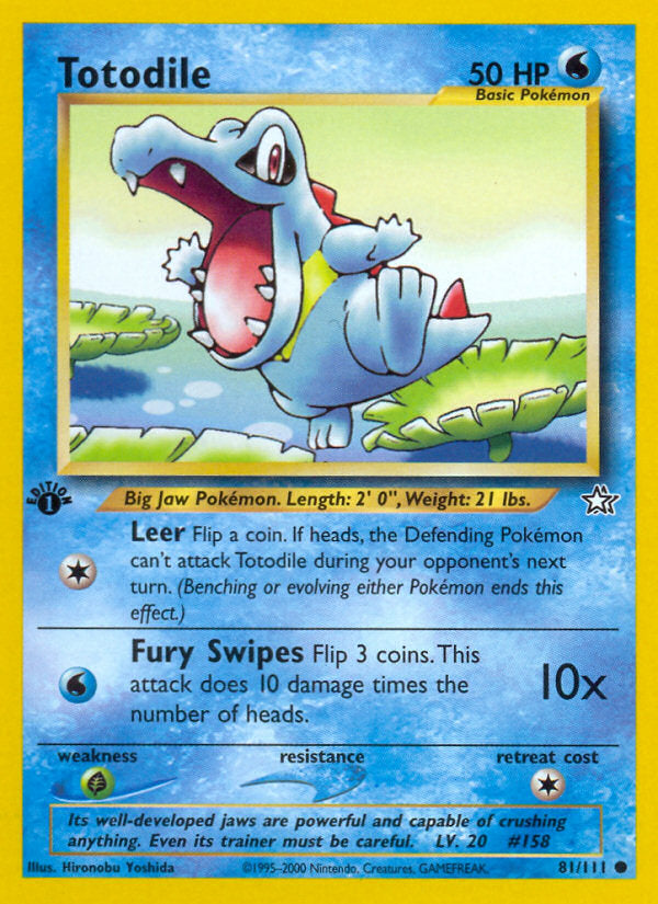 Neo Genesis Totodile #81/111 first edition