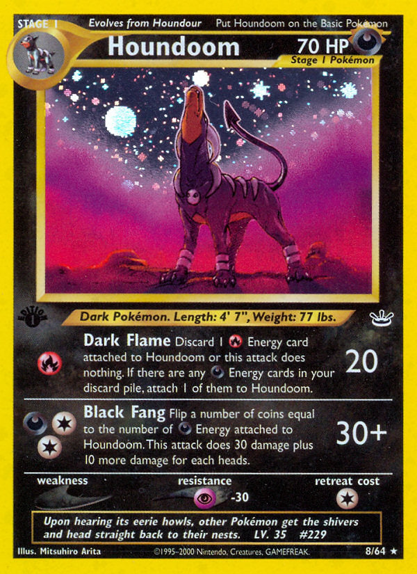 Neo Revelation Holo Houndoom #8/64 first edition