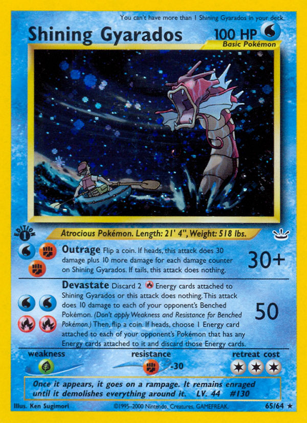 Neo Revelation Holo Shining Gyarados #65/64 first edition