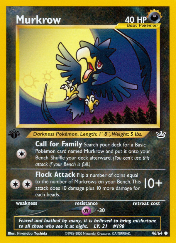 Neo Revelation Murkrow #46/64 first edition