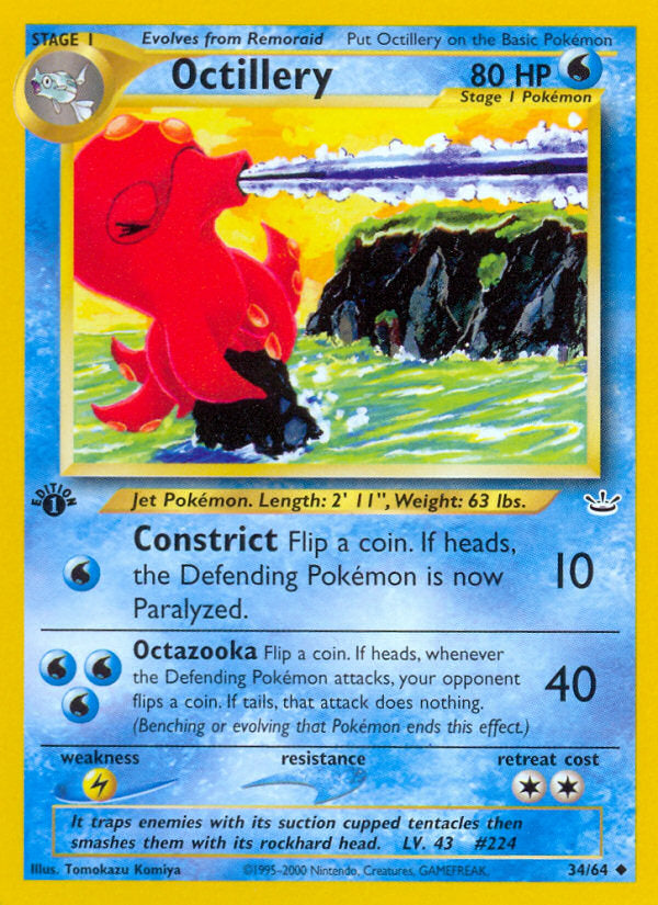 Neo Revelation Octillery #34/64 first edition