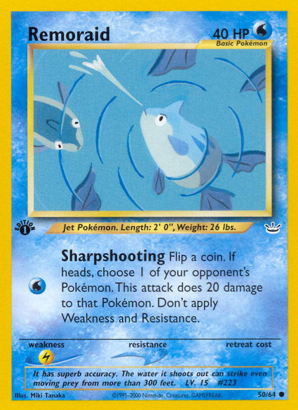 Neo Revelation Remoraid #50/64 first edition