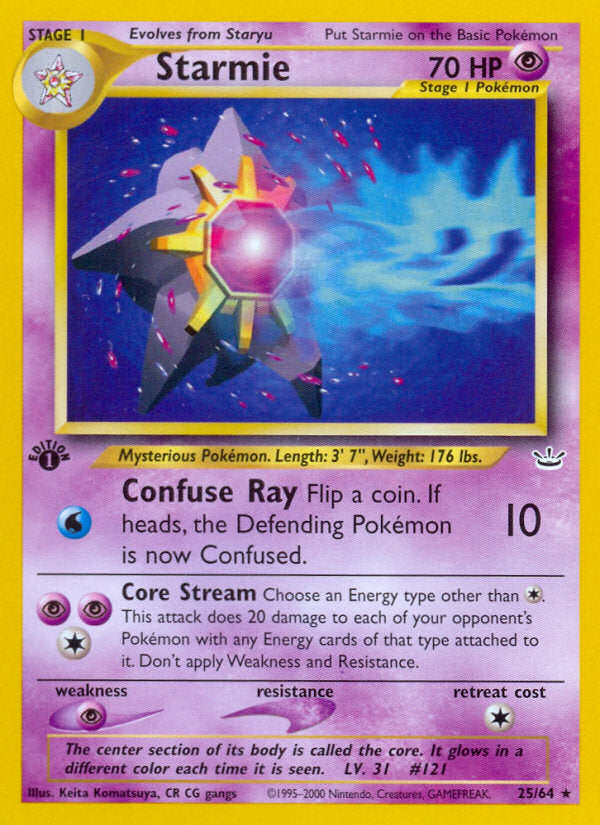 Neo Revelation Starmie #25/64 first edition