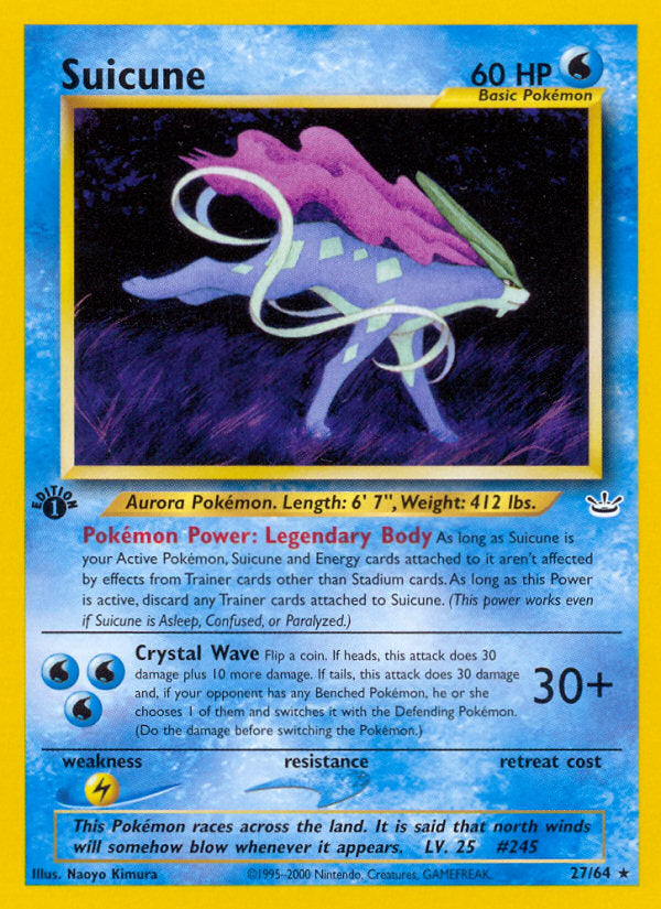 Neo Revelation Suicune #27/64 first edition