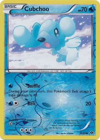 Next Destinies Cubchoo #36/99 reverse holo
