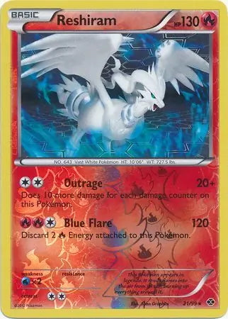 Next Destinies Reshiram #21/99 reverse holo