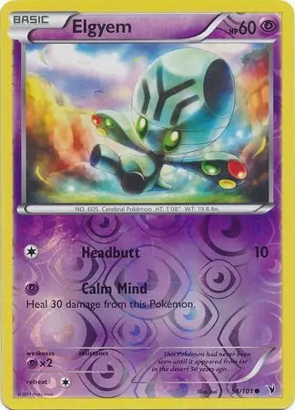 Noble Victories Elgyem #54/101 reverse holo
