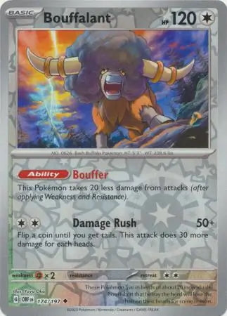 Obsidian Flames Bouffalant #174/197 reverse holo
