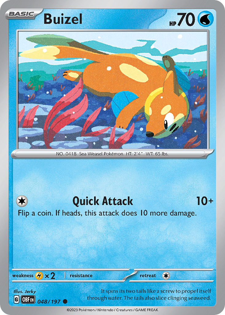 Obsidian Flames Buizel #48/197