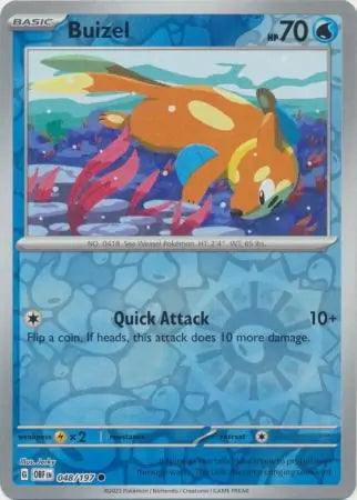 Obsidian Flames Buizel #48/197 reverse holo