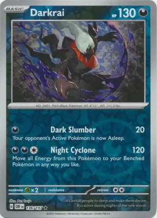 Obsidian Flames Darkrai #136/197 reverse holo