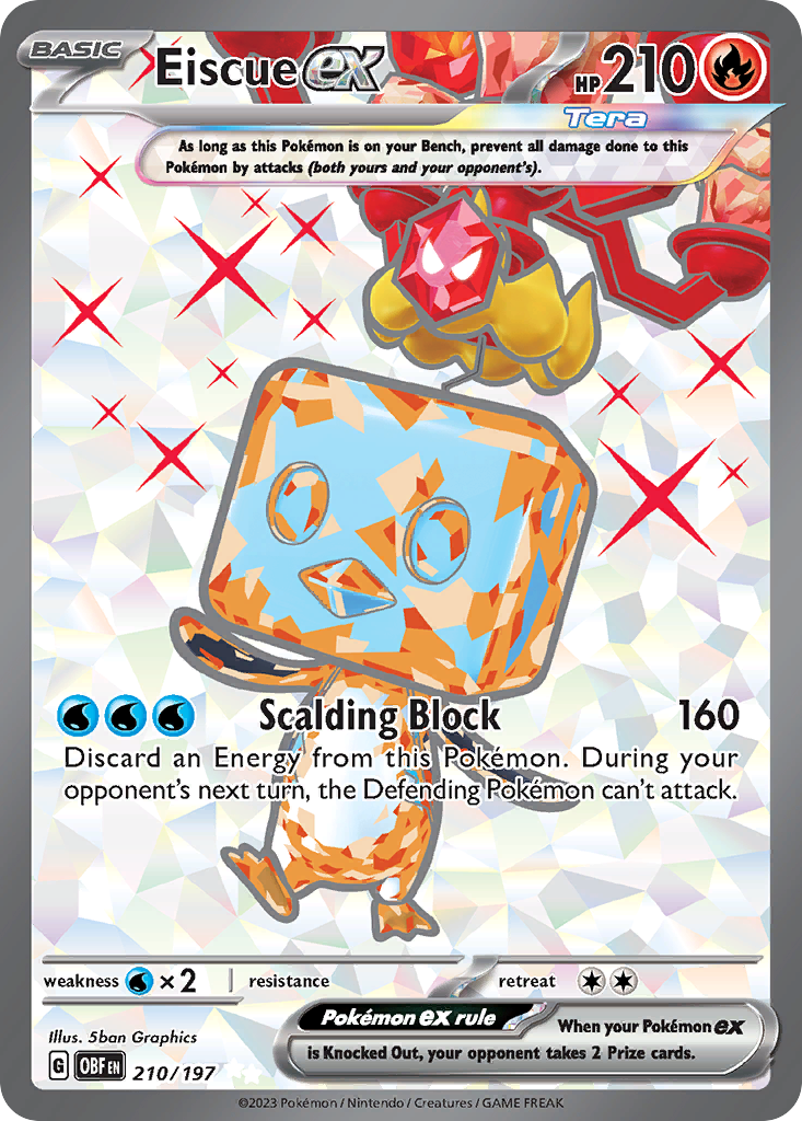 Obsidian Flames Eiscue EX #210/197