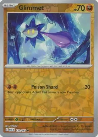 Obsidian Flames Glimmet #122/197 reverse holo