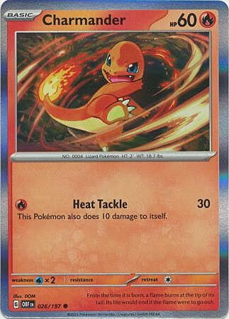Obsidian Flames Holo Charmander #26/197