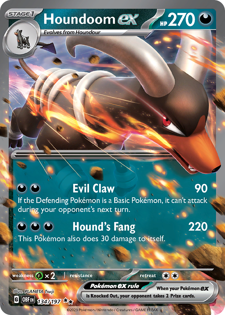 Obsidian Flames Houndoom EX #134/197