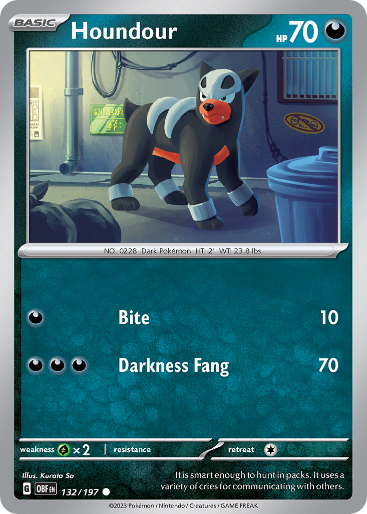 Obsidian Flames Houndour #132/197