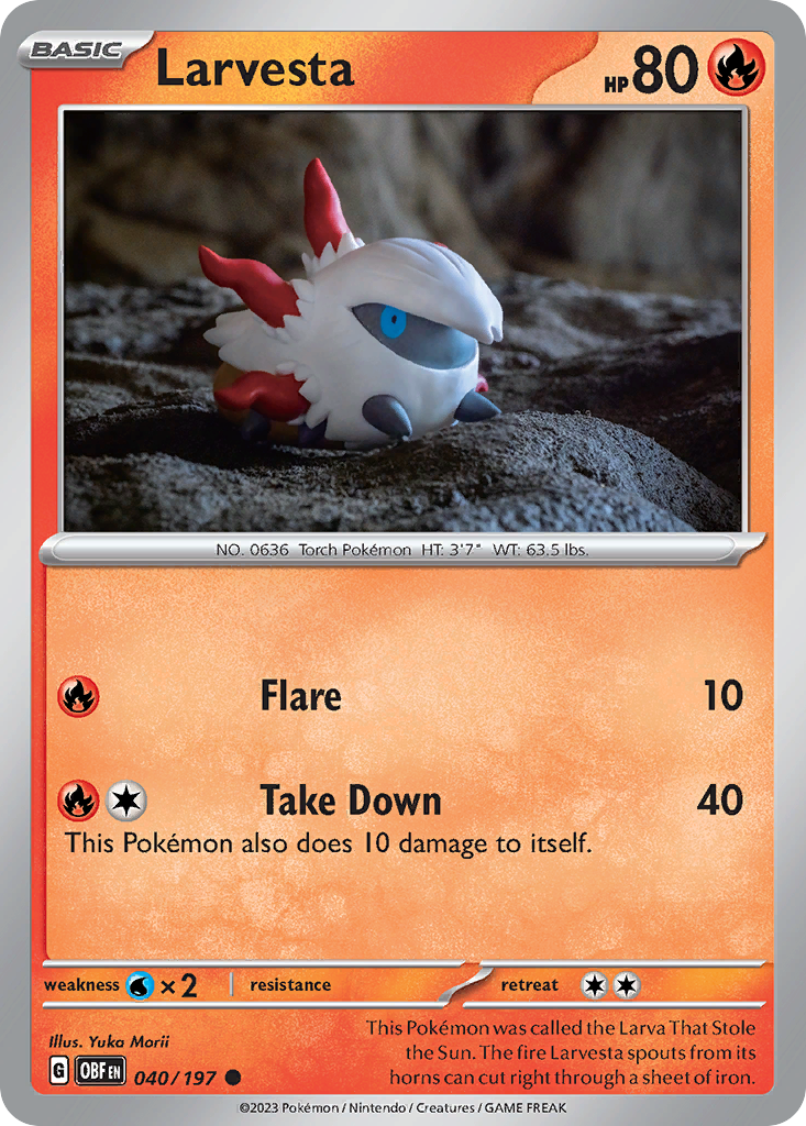 Obsidian Flames Larvesta #40/197