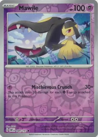 Obsidian Flames Mawile #89/197 reverse holo