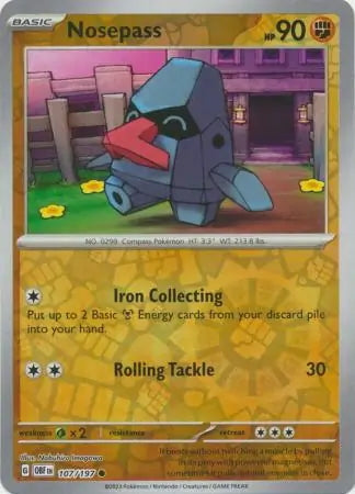 Obsidian Flames Nosepass #107/197 reverse holo