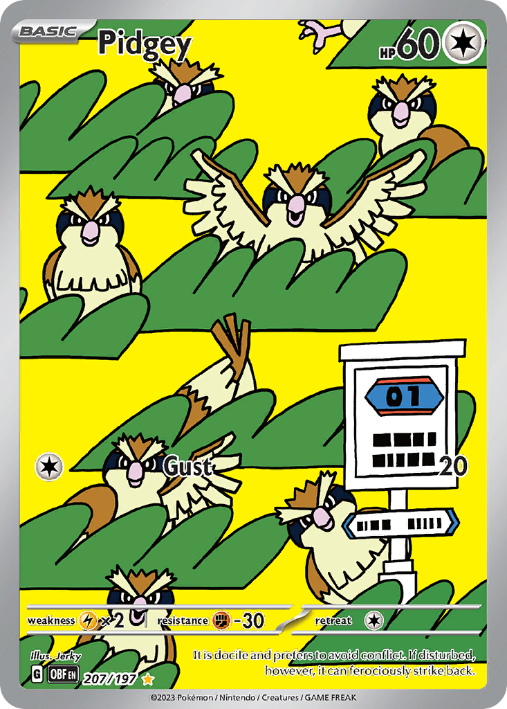 Obsidian Flames Pidgey #207/197