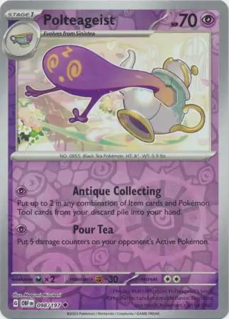 Obsidian Flames Polteageist #98/197 reverse holo