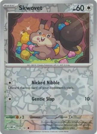 Obsidian Flames Skwovet #178/197 reverse holo
