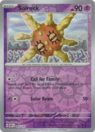 Obsidian Flames Solrock #93/197 reverse holo