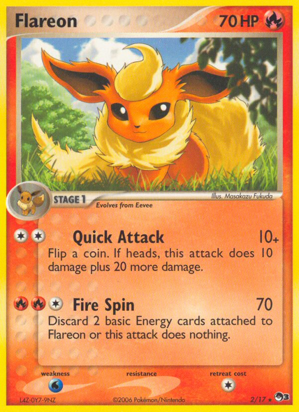 POP Series 3 Non - Holo Flareon #2