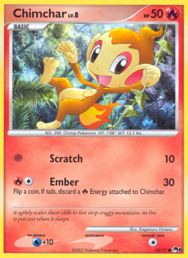 POP Series 6 Non - Holo Chimchar #14