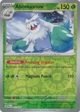 Paldea Evolved Abomasnow #11/193 reverse holo
