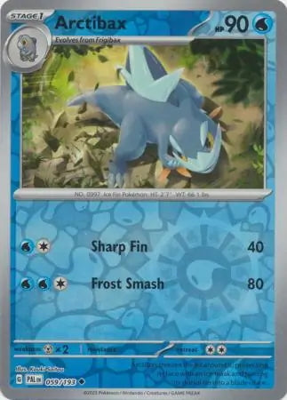 Paldea Evolved Arctibax #59/193 reverse holo