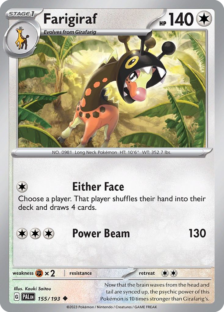 Paldea Evolved Farigiraf #155/193
