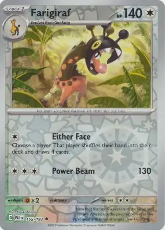 Paldea Evolved Farigiraf #155/193 reverse holo