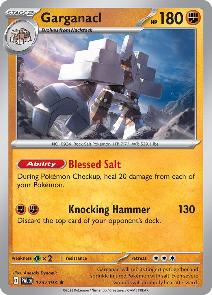 Paldea Evolved Holo Garganacl #123/193
