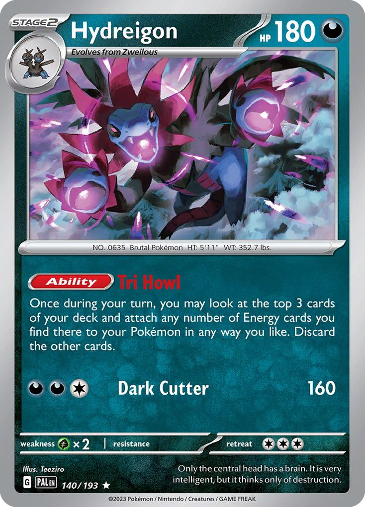 Paldea Evolved Holo Hydreigon #140/193