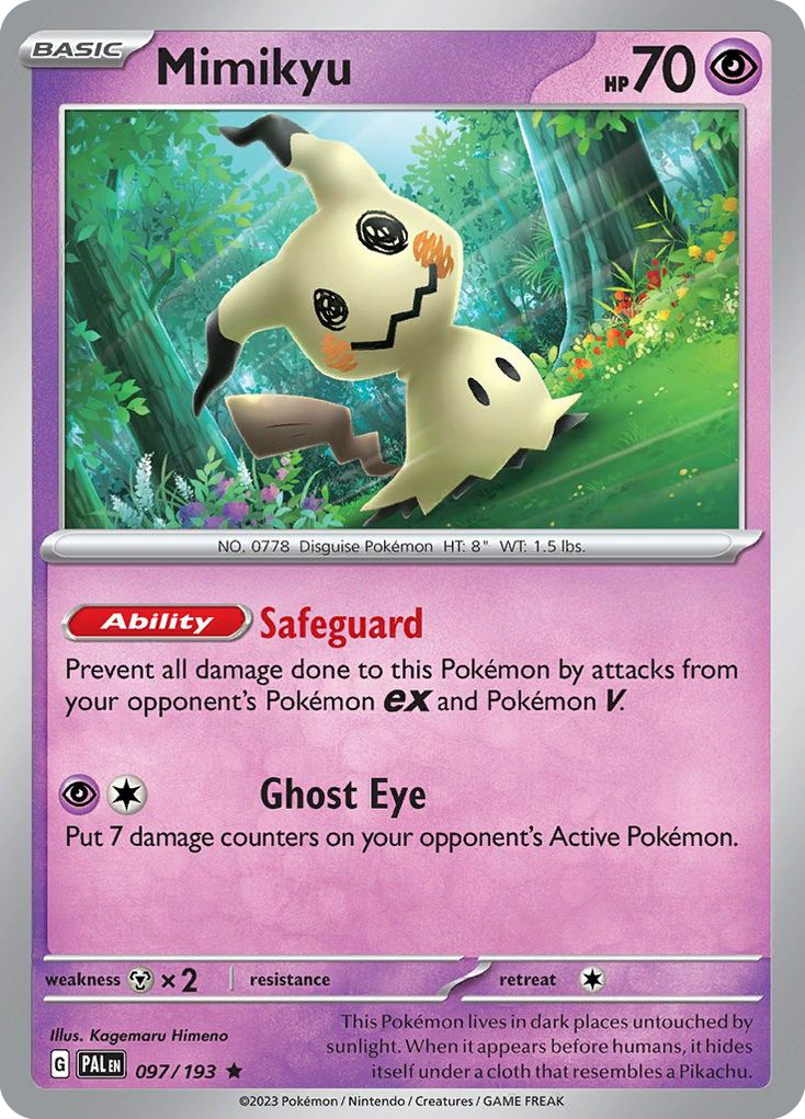 Paldea Evolved Holo Mimikyu #97/193